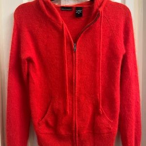 Beautiful Red Angora Hooded Sweater